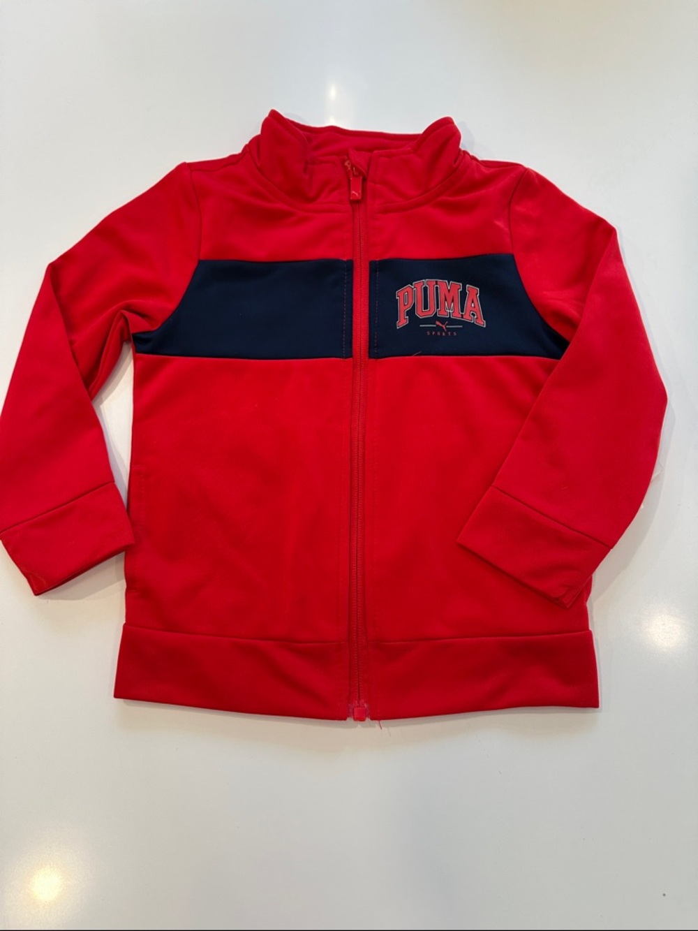 Puma Boys Poly‎ Tricot Track Jacket and Pant Set Red Navy 2T PFA24V42-11451-610